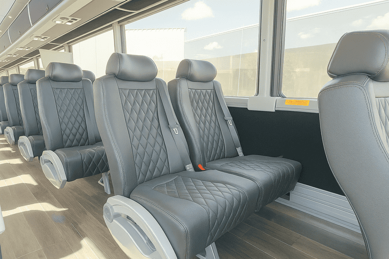 interior of Coach Bus Atlanta charter bus