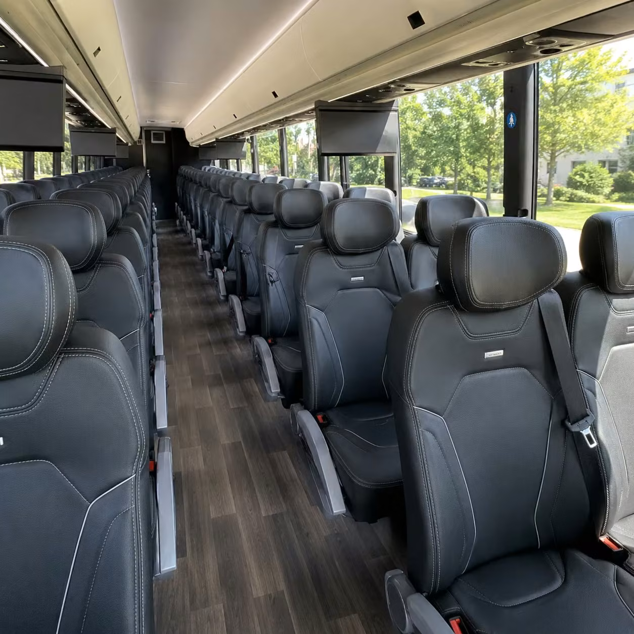 56 passenger charter bus interior