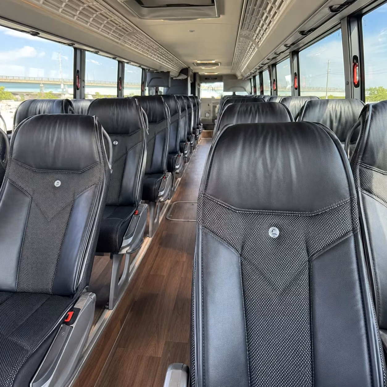 atlanta charter bus interior